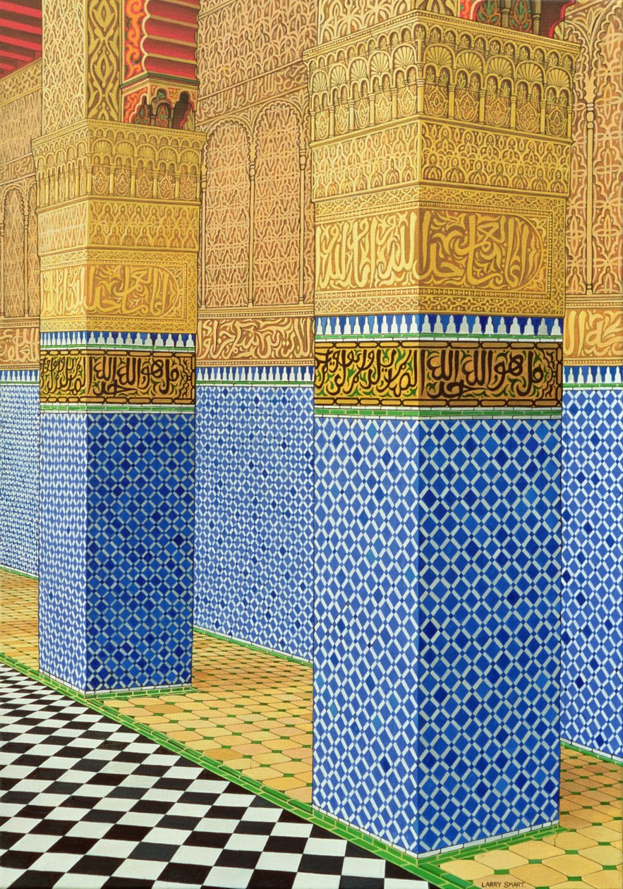 المدرسة القرآنية ، فاس ، 1998 (أكريليك على كتان) بواسطة لاري سمارت