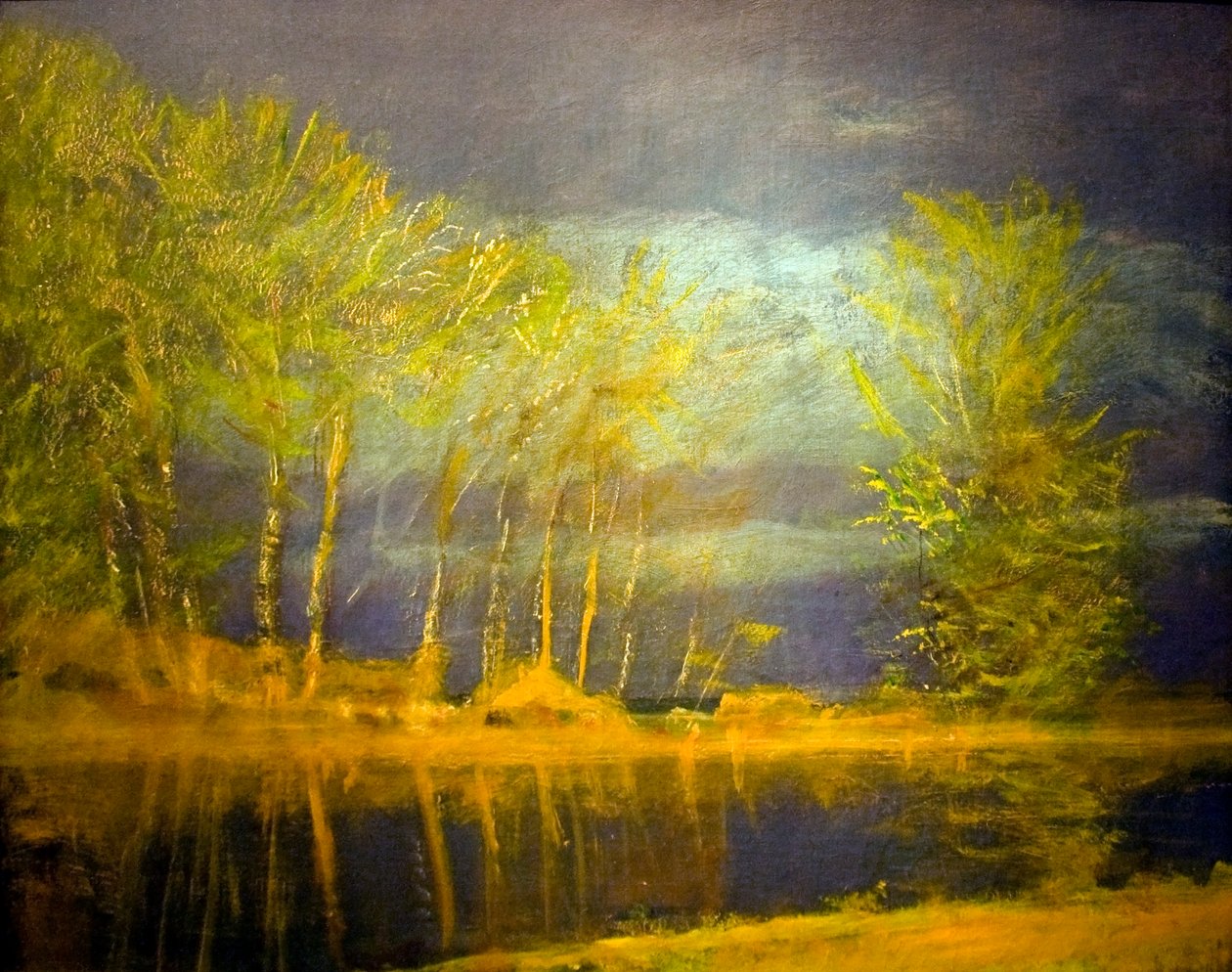 Aprilisi ينطلق من عاصفة الربيع (الإنجليزية): Lights_in_April_Spring_Stormn بواسطة Laszlo Mednyanszky
