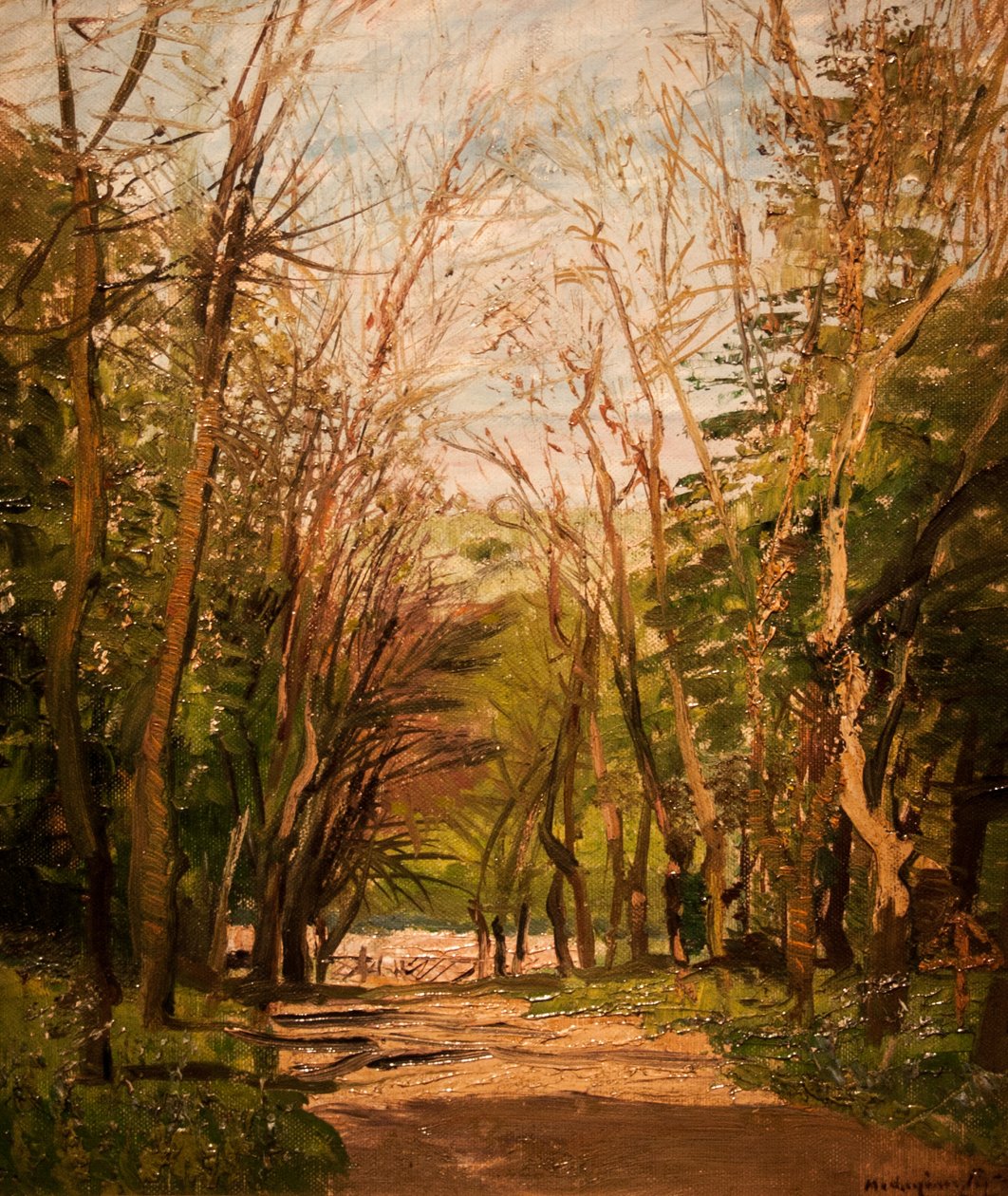 غابة utnEnglish: Forest_Roadn بواسطة Laszlo Mednyanszky