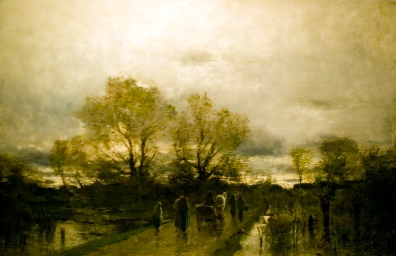 Swampy Taj Csatakos utnEnglish: Marshy Landscape Muddy Roadn بواسطة Laszlo Mednyanszky