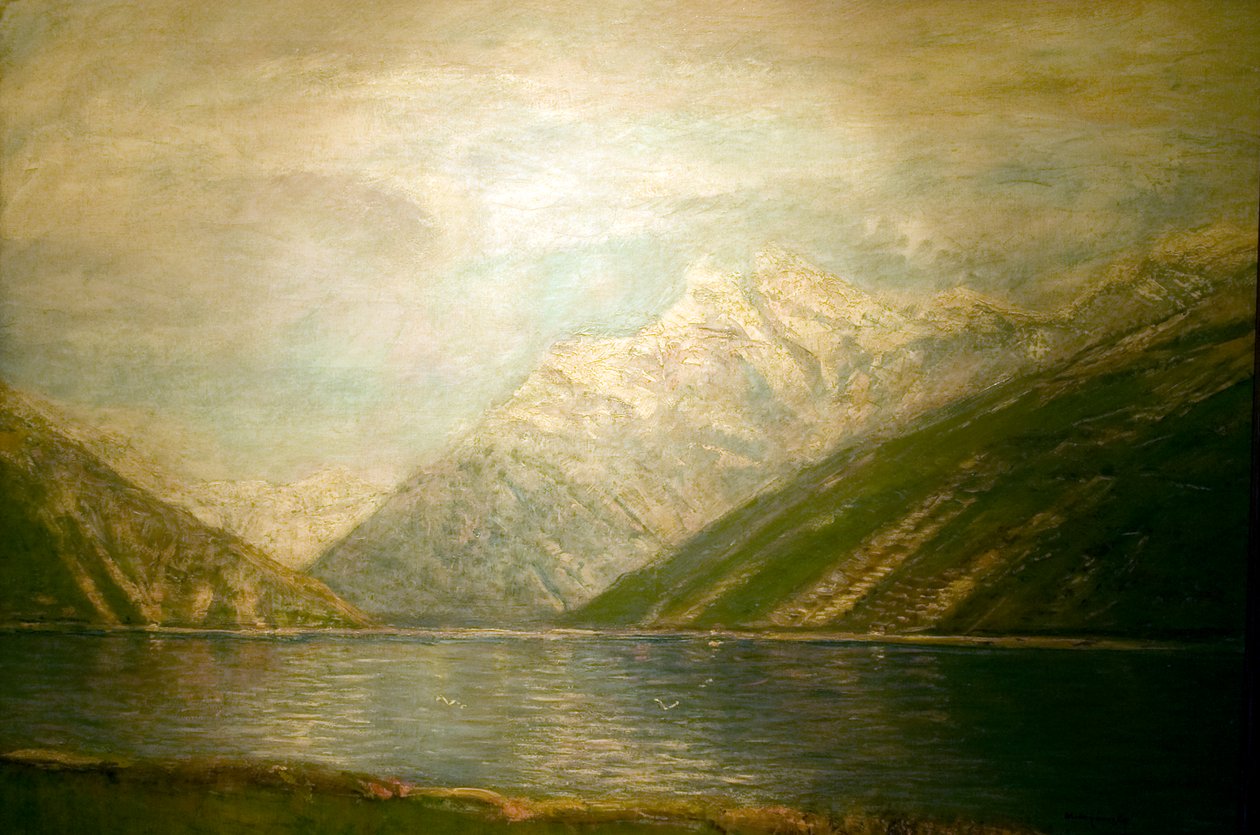 Tatrai tonEnglish: Lake_in_the_Tatrasn بواسطة Laszlo Mednyanszky
