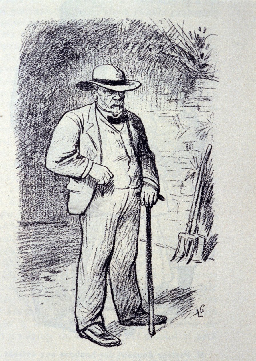 صورة لويس باستور (1822-1895) في ممتلكاته في Villeneuve-l