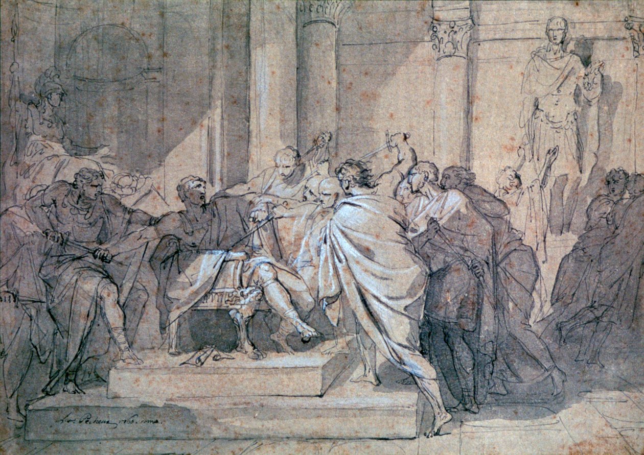 اغتيال يوليوس قيصر ، c1749-1821 بواسطة لوران بيشو