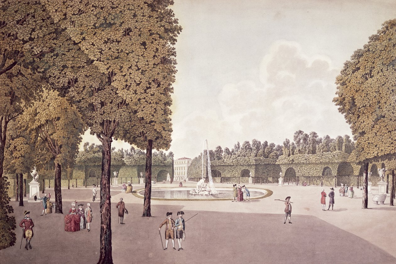 حديقة شونبرون ، محفورة من قبل يوهان زيغلر (c.1750-1812) بواسطة لورانس جانشا