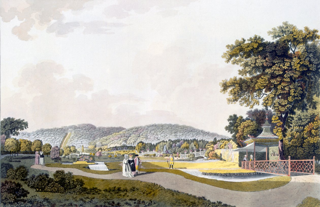 منظر للحديقة في Neu-Waldeg ، Dornbach ، فيينا ، 1792 بواسطة لورانس جانشا