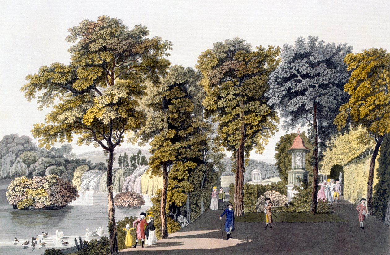 منظر للحديقة في Neu-Waldeg ، Dornbach ، فيينا ، 1792 بواسطة لورانس جانشا