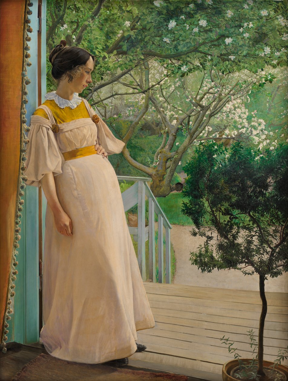 في باب الحديقة. زوجة الفنان 1897. بواسطة خاتم Andersen من Laurit
