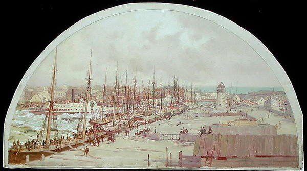 فيضان شيكاغو العظيم عام 1849 (زيت على قماش) بواسطة لورنس كارمايكل إيرل