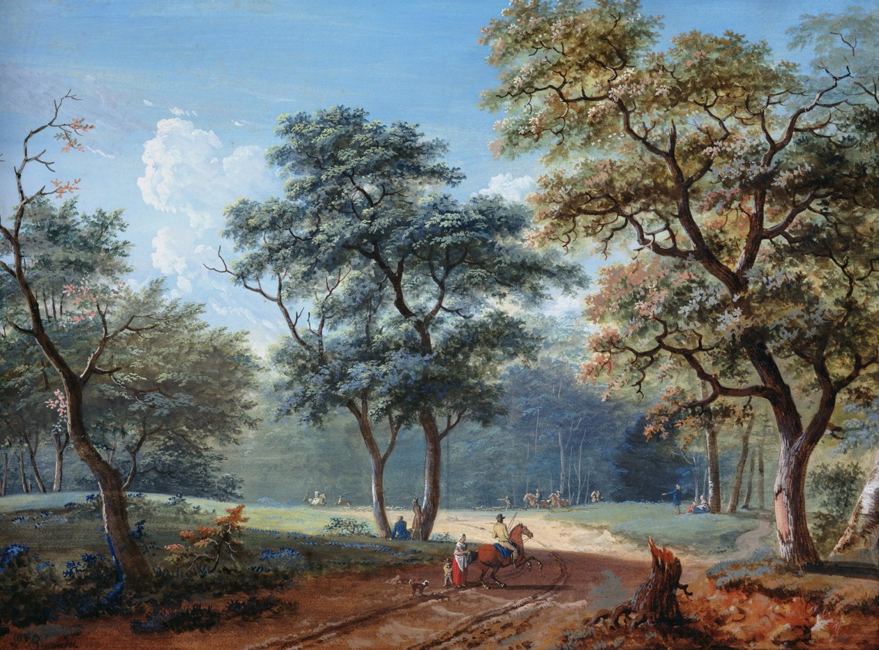 The Bois de Boulogne ، 1797 بواسطة Lazare Bruandet