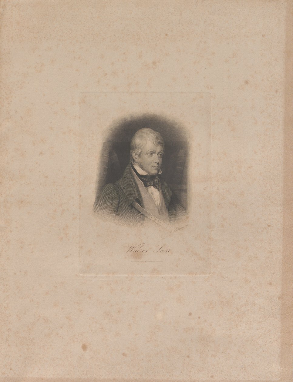 صورة للروائي والشاعر التاريخي السير والتر سكوت 1771-1832 ، ج. 1840. بواسطة لازاروس جوتليب سيشلنغ
