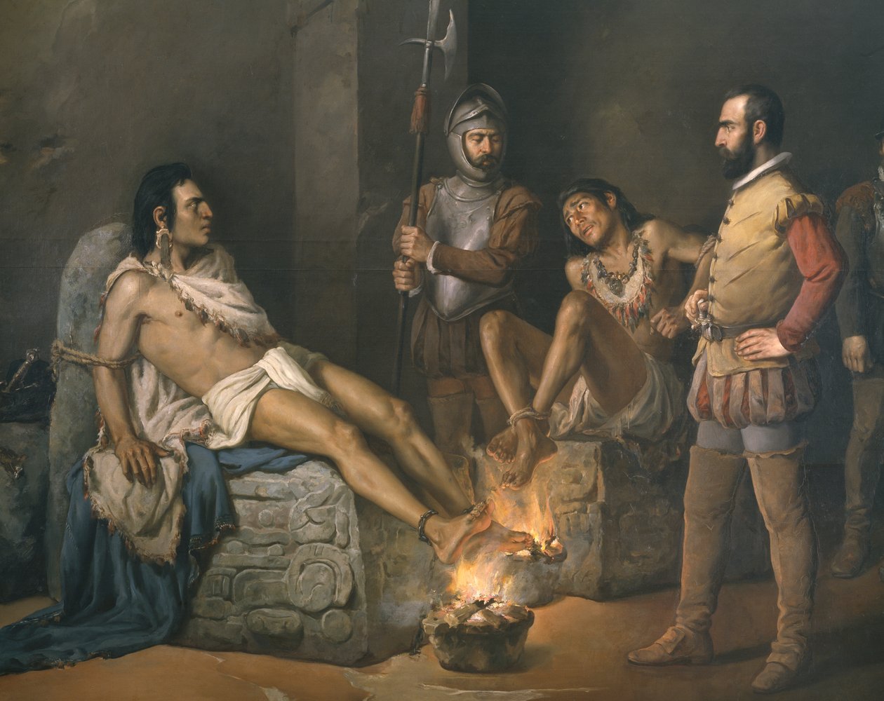 تعذيب كواوتيموك (1497-1525) 1893 (تفاصيل) (زيت على قماش) بواسطة لياندرو إيزاجوري