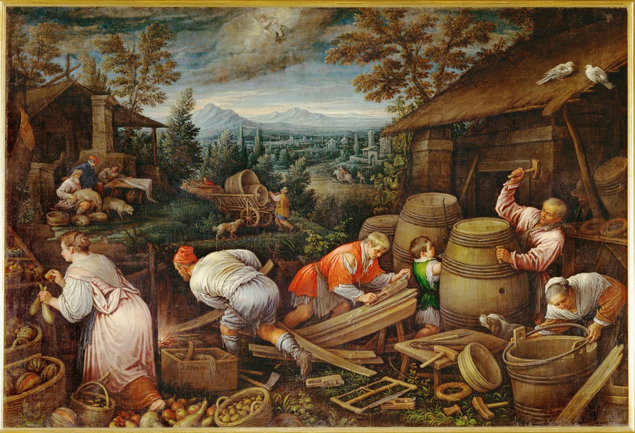 أغسطس (لوحة على قماش) بواسطة لياندرو دا بونتي باسانو