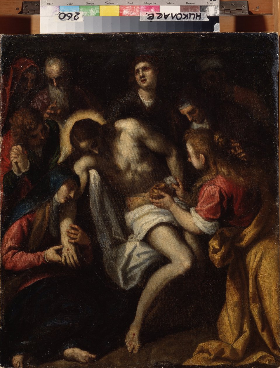 "La deploration du christ" (الرثاء) لوحة لياندرو باسانو (1557-1622) متحف ويريشاجين الإقليمي للفنون ، ميكولايف أوكرانيا بواسطة لياندرو دا بونتي باسانو