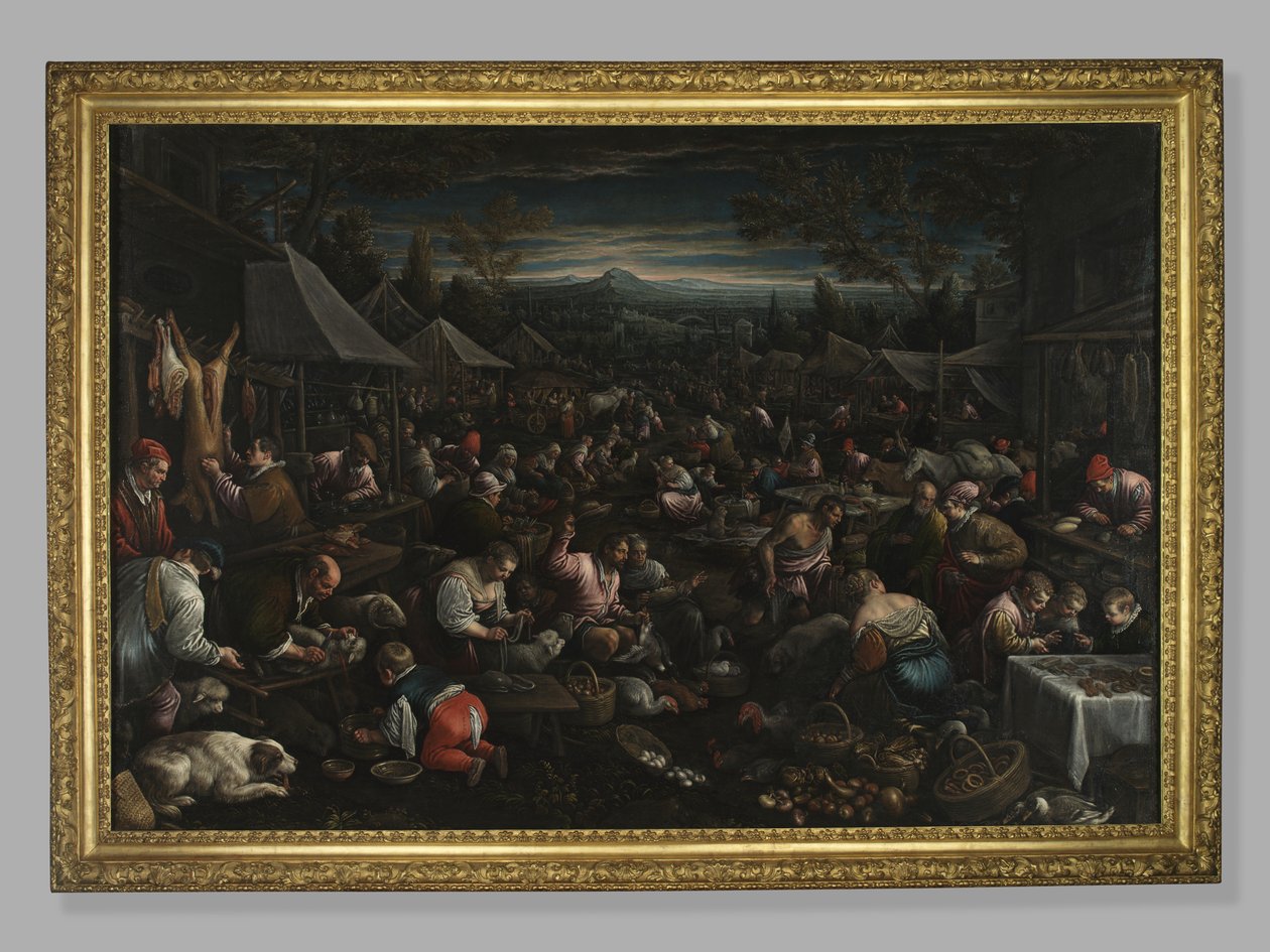 سوق صغير ، c.1580-82 بواسطة لياندرو دا بونتي باسانو