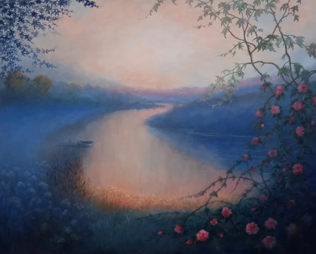 الورود العوسجية، 2025 (زيت على قماش) بواسطة لي كامبل