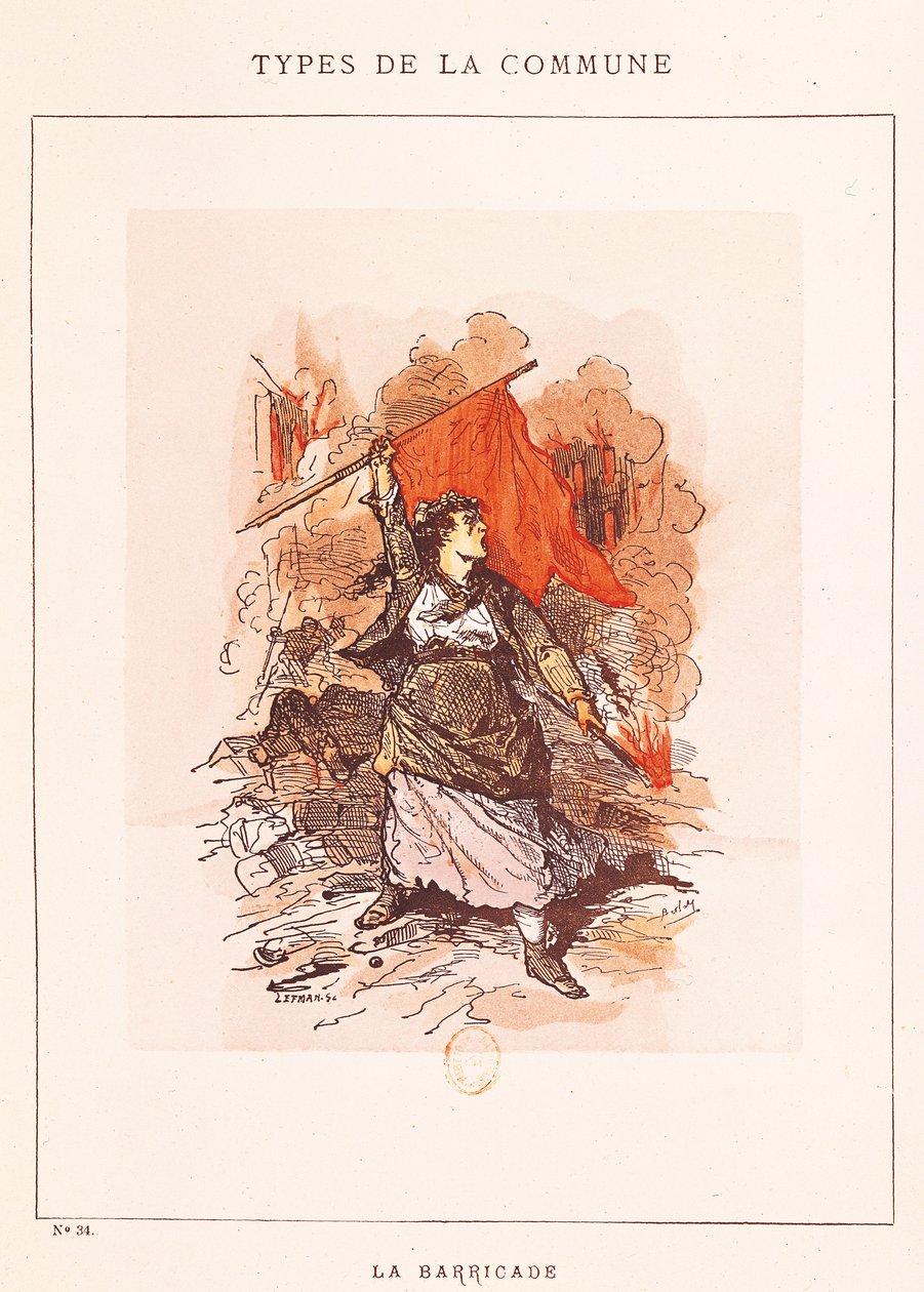 الحاجز ، رقم 34 من "أنواع الكوميونات" ، 1871 بواسطة ليفمان
