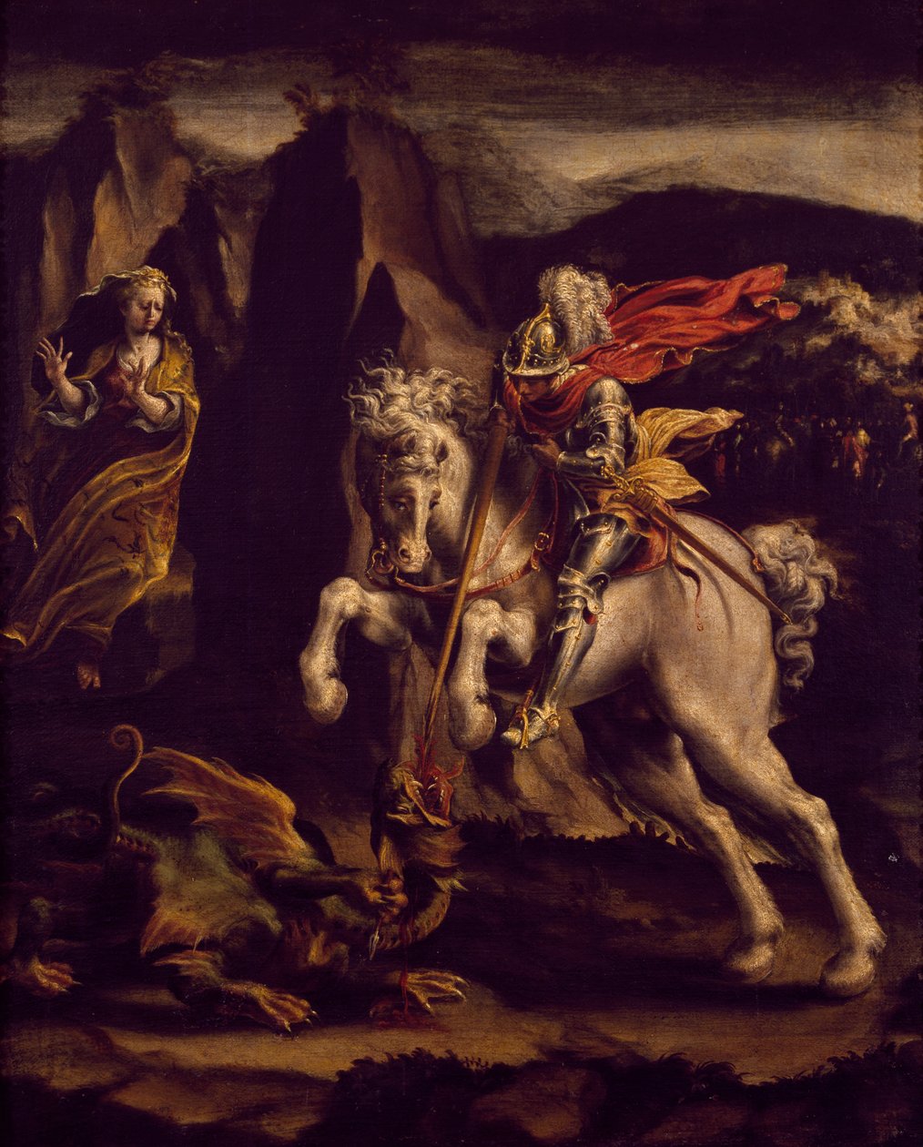 القديس جورج والتنين بواسطة Lelio Orsi da Novellara