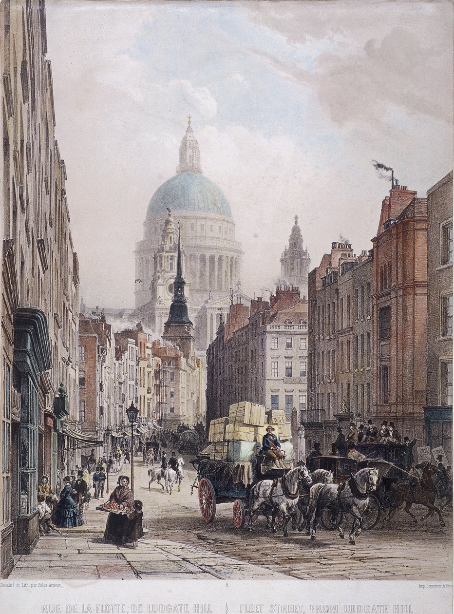 شارع فليت ، لندن ، c1850 بواسطة ليميرسييه