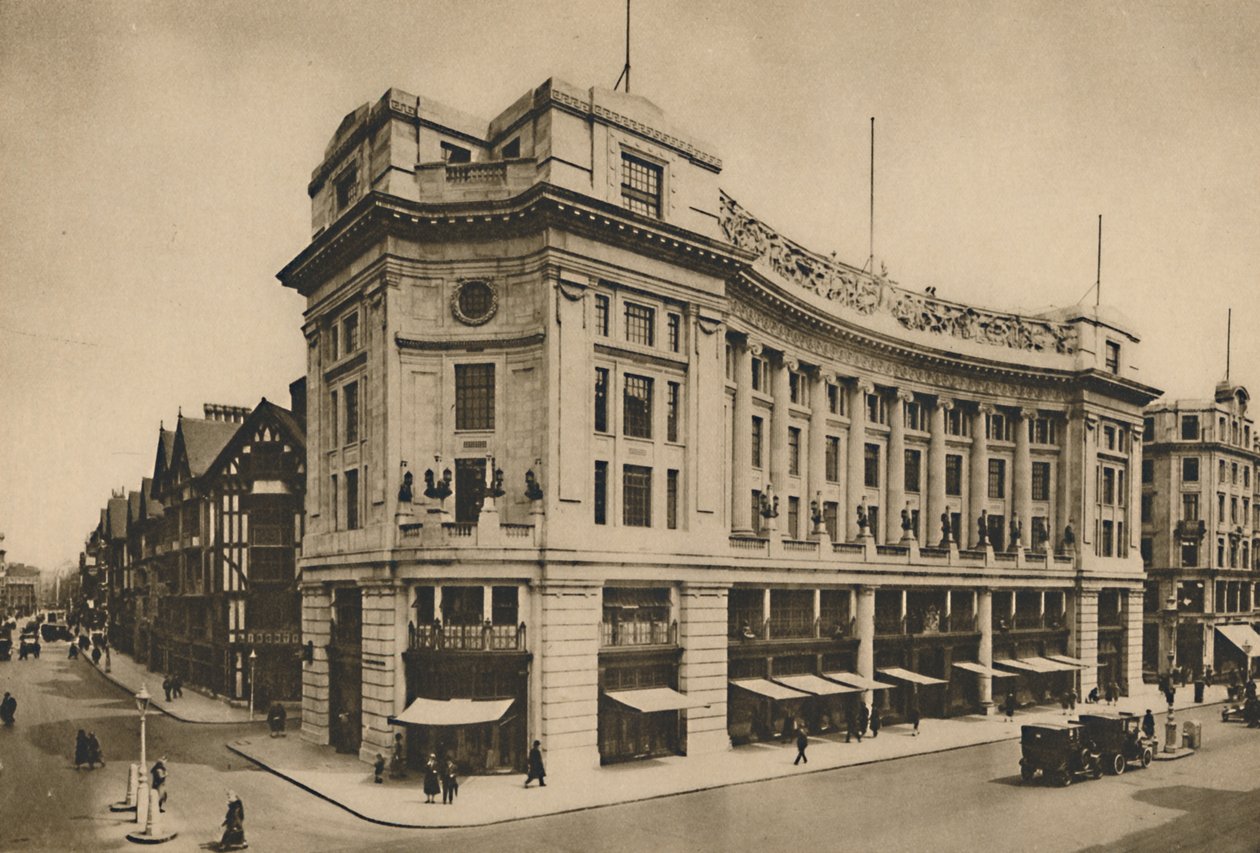 بيت الهند الشرقية ، واجهة ليبرتيز الفردية في شارع ريجنت الجديد ، c1935. بواسطة لومير