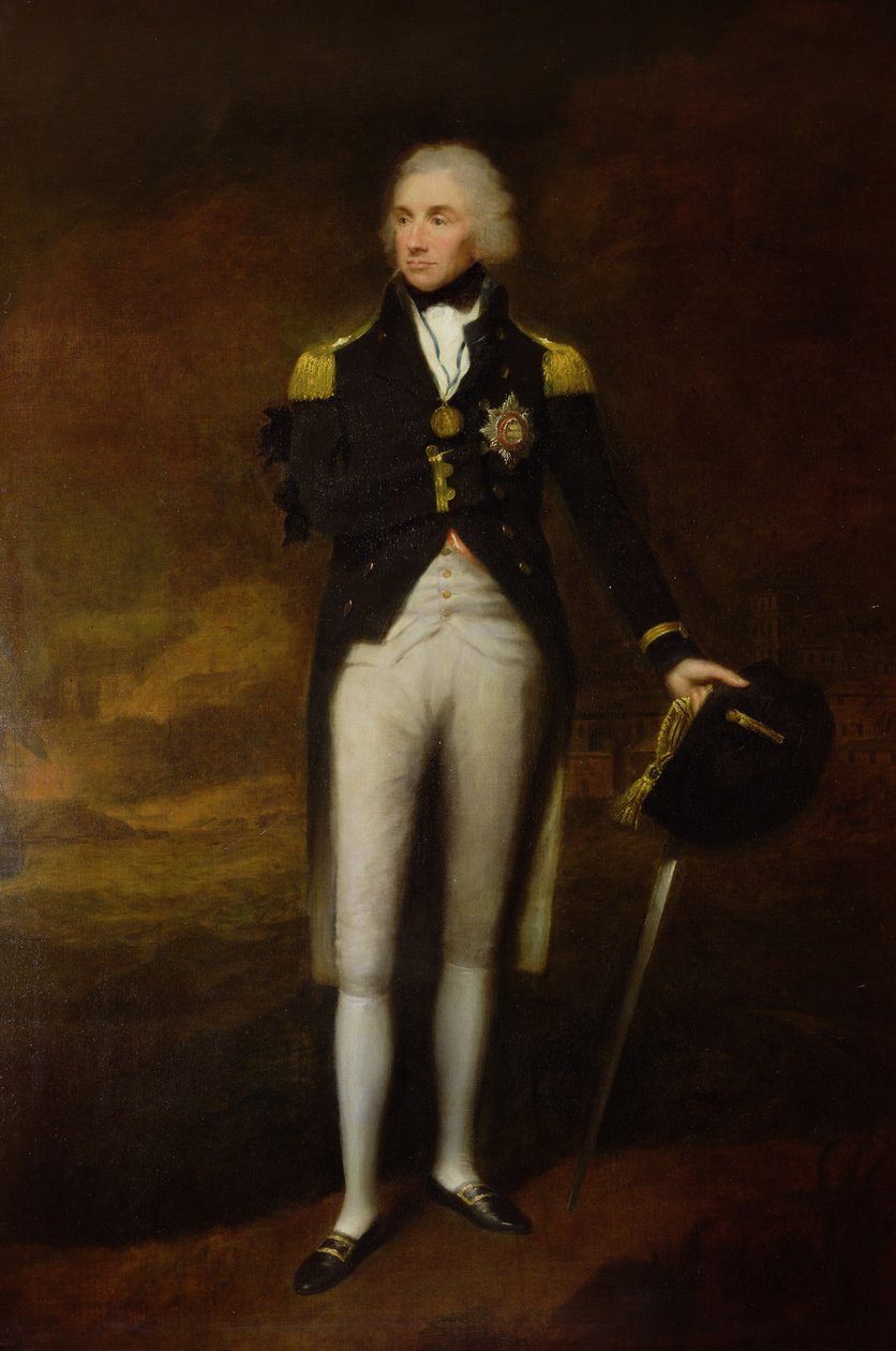 صورة للأدميرال فيكونت نيلسون (1758-1805) (زيت على قماش) بواسطة ليمويل فرانسيس أبوت