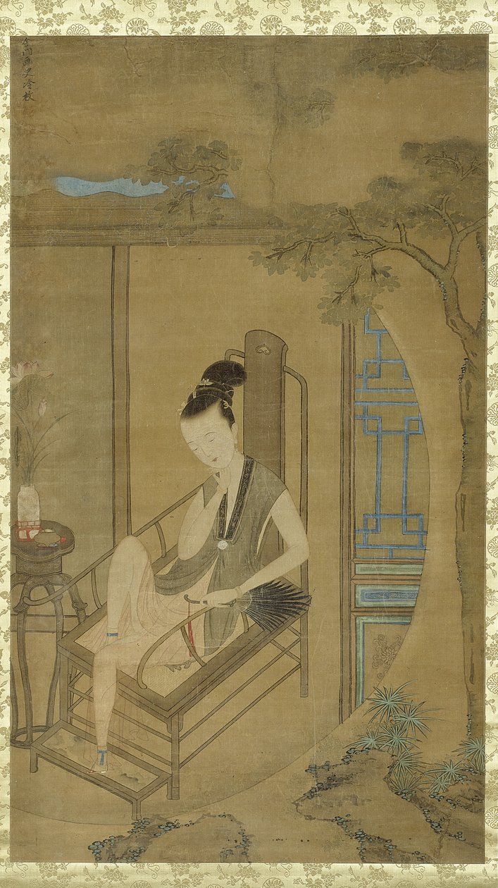 امرأة تتخيل ، سلالة تشينغ ، فترة كانغشي ، c.1700-22 بواسطة لينغ مي