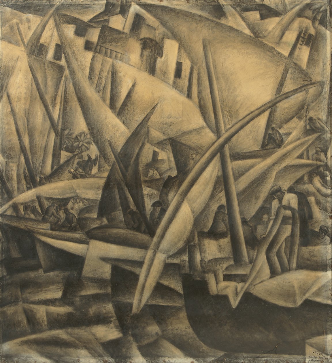 ميناء بالما دي مايوركا ، حوالي عام 1914 (فحم على ورق) بواسطة ليو جستل