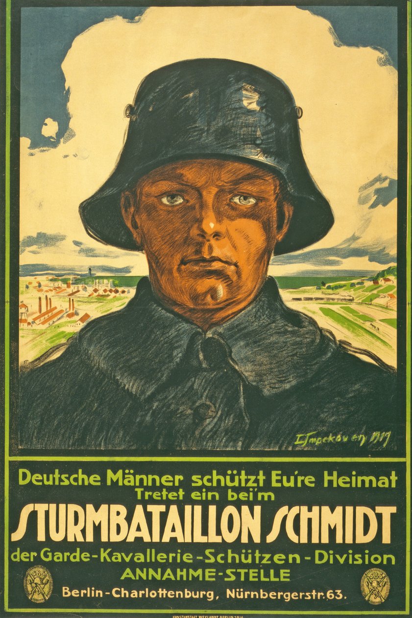 كتيبة العاصفة شميت. الرجال الألمان يصبون منزلك! ادخل ... الحانة. برلين ، 1917 بواسطة 