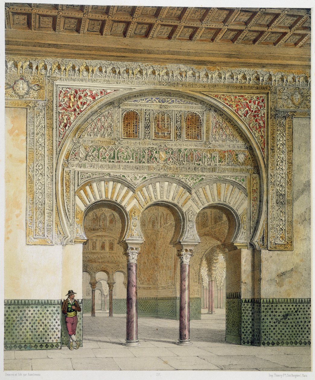 معرض محكمة الأسود في الحمراء ، غرناطة ، 1853 بواسطة ليون أوغست أسلينو
