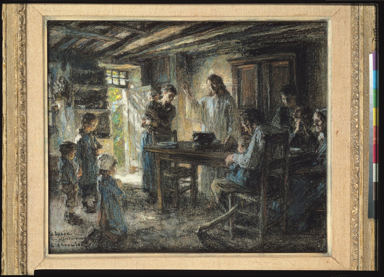 المسيح مع الوديع ، 1903-04 (باستيل على ورق) بواسطة ليون أوغسطين ليرميت