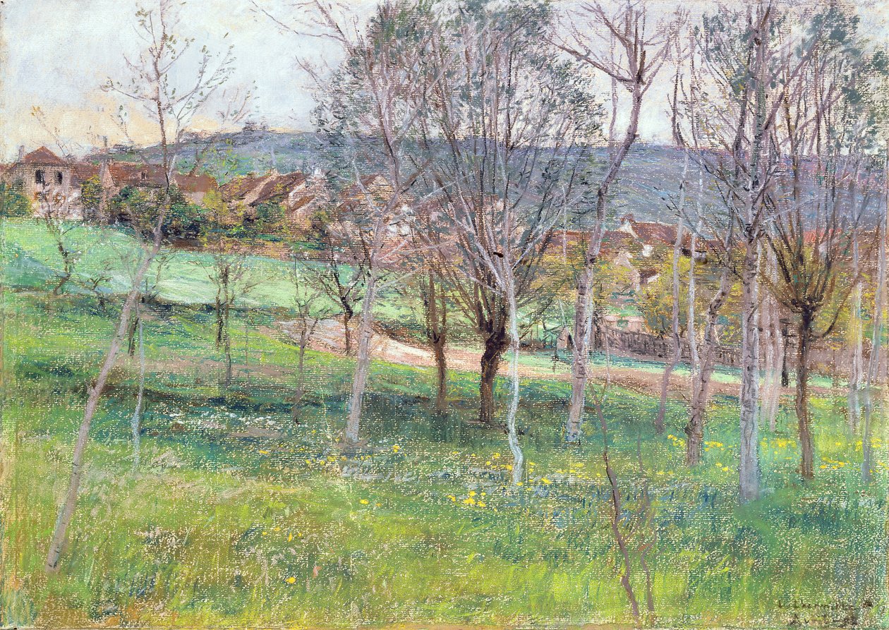 المناظر الطبيعية في شمال فرنسا ، c.1892 (الباستيل) بواسطة ليون أوغسطين ليرميت