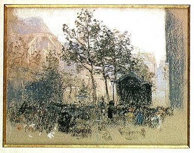 Les Halles ، 1893 (الباستيل على البطاقة) بواسطة ليون أوغسطين ليرميت