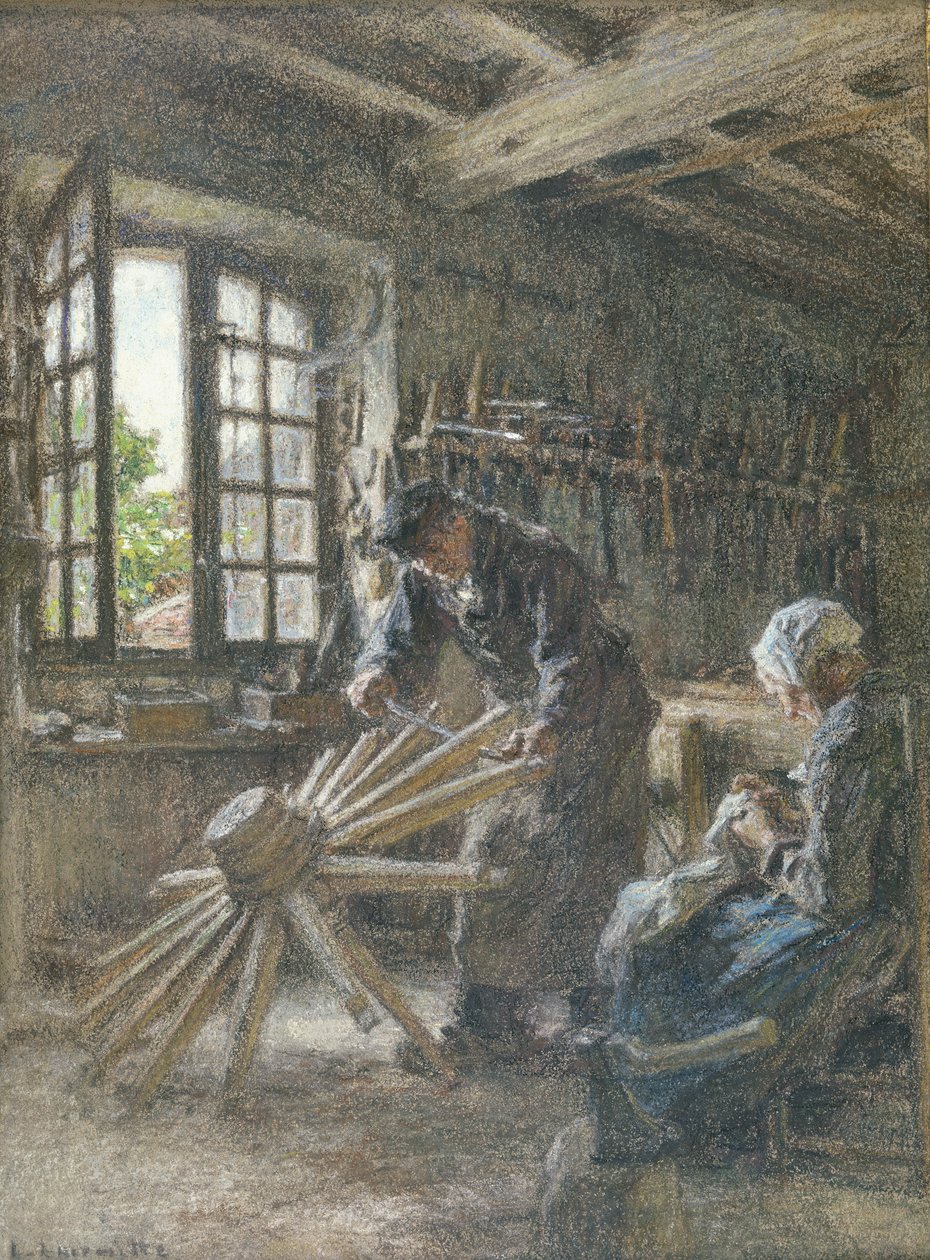 كارترايت القديم وزوجته ، 1897 (باستيل على ورق) بواسطة ليون أوغسطين ليرميت