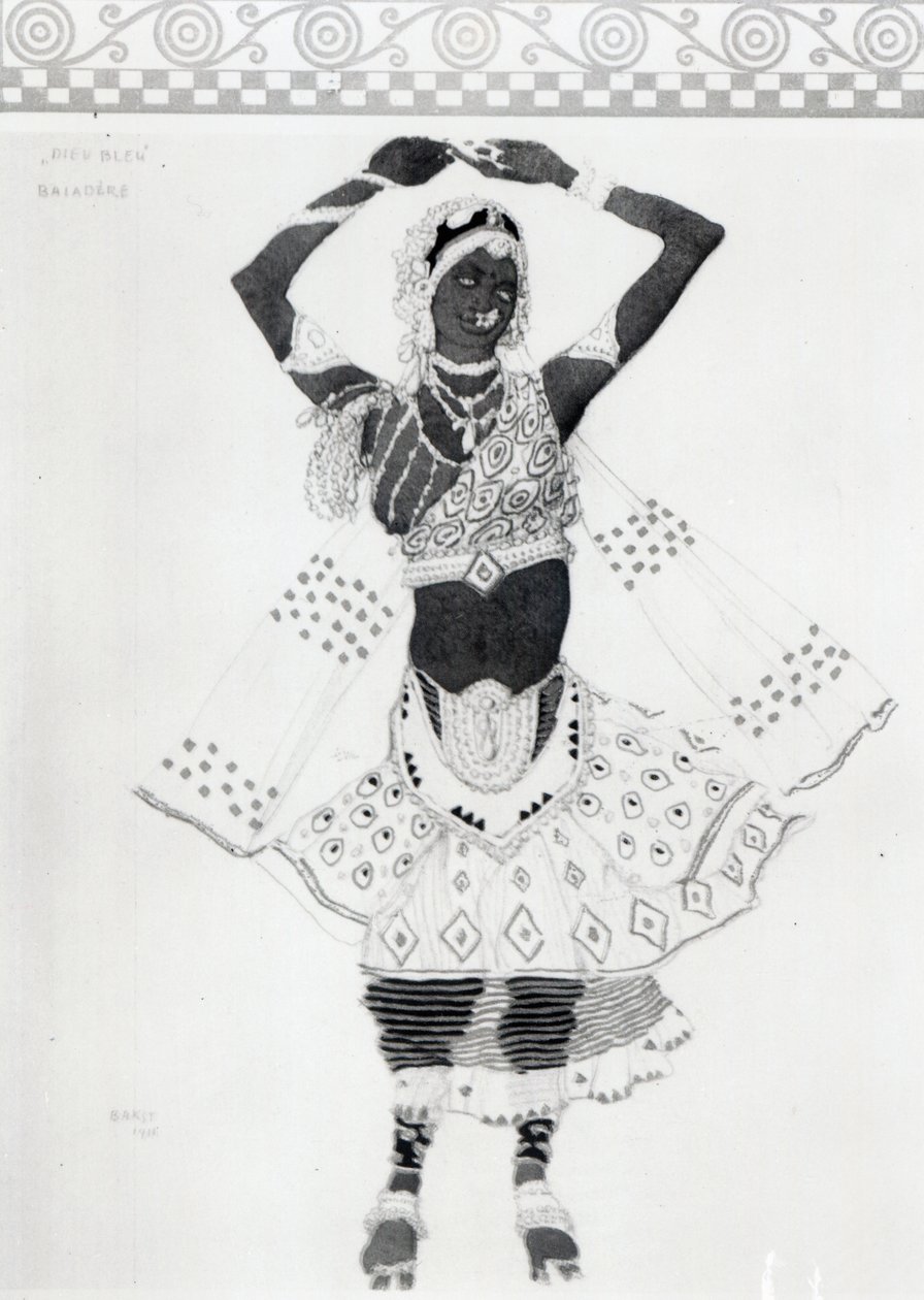 تصميم أزياء "الإله الأزرق" ، 1912 بواسطة ليون باكست