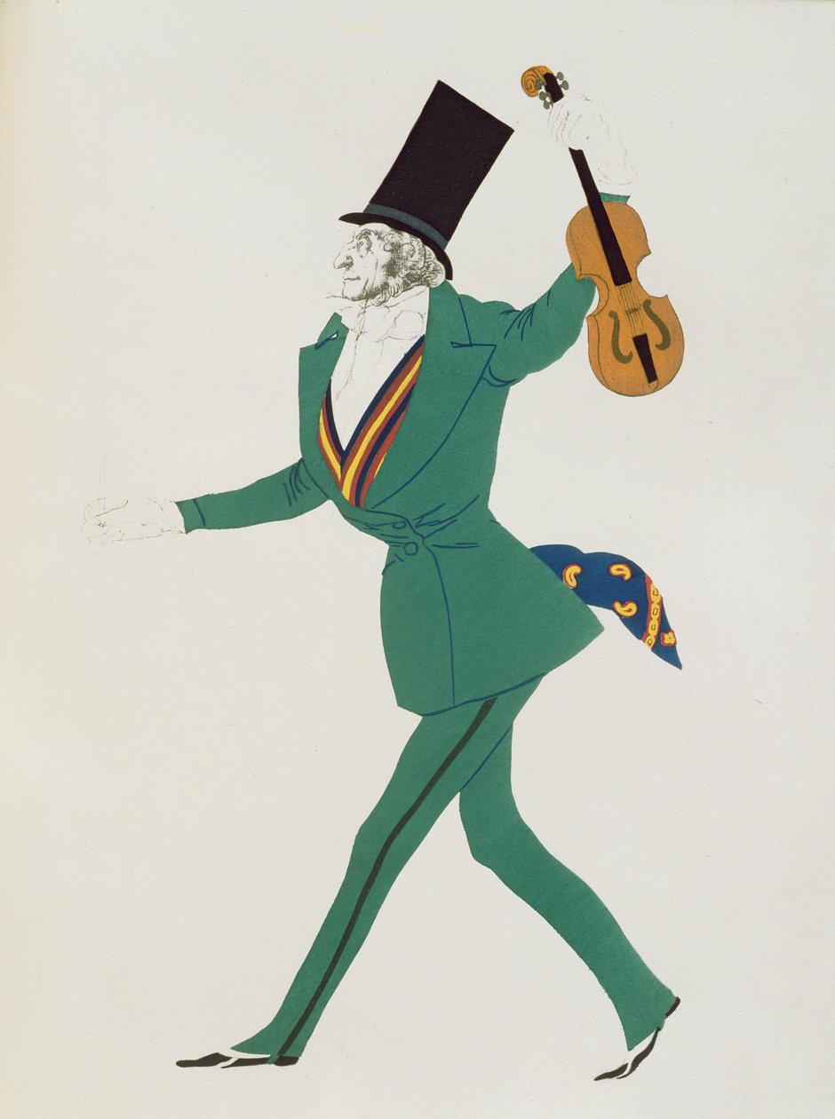 تصميم زي ل Paganini في &39;The Enchanted Night&39; بواسطة Gabriele d&39;Annunzio (1863-1938) c.1923 بواسطة ليون باكست