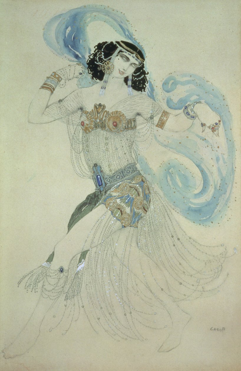 تصميم أزياء لسالومي في `` Dance of the Seven Veils &39;&39; ، 1909 بواسطة ليون باكست