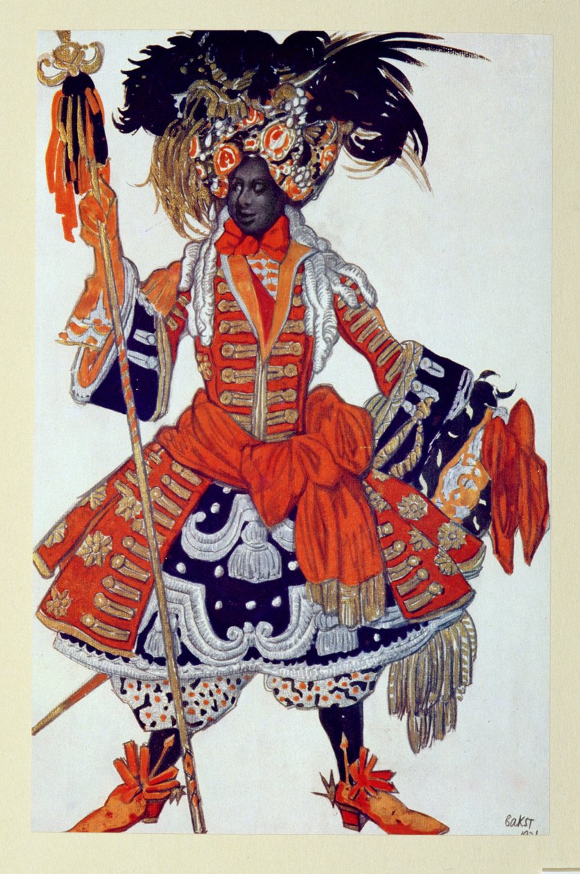 تصميم أزياء لحارس الملكة ، من Sleeping Beauty ، 1921 بواسطة ليون باكست