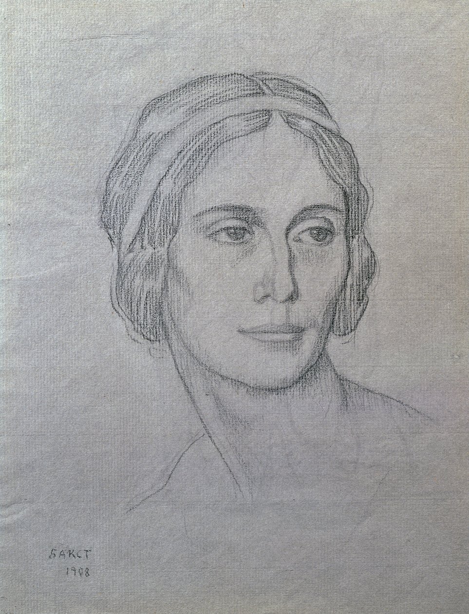 صورة لآنا بافلوفا (1881-1931) ، 1908 (فحم على ورق) بواسطة ليون باكست