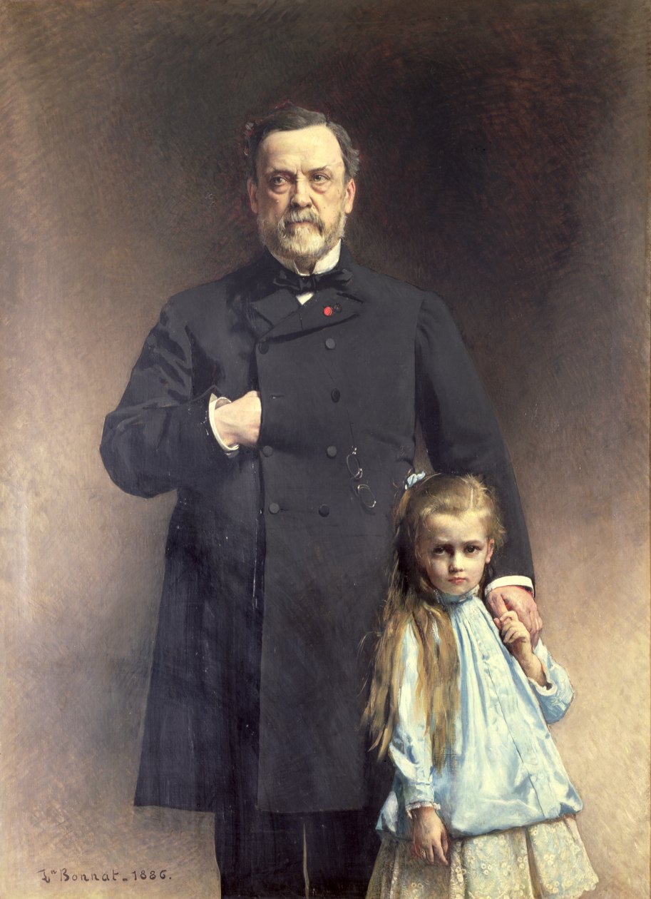 لويس باستور (1822-1895) وابنته الكبرى ، كاميل فاليري رادوت (1880-1927) 1886 بواسطة ليون جوزيف فلورنتين بونات