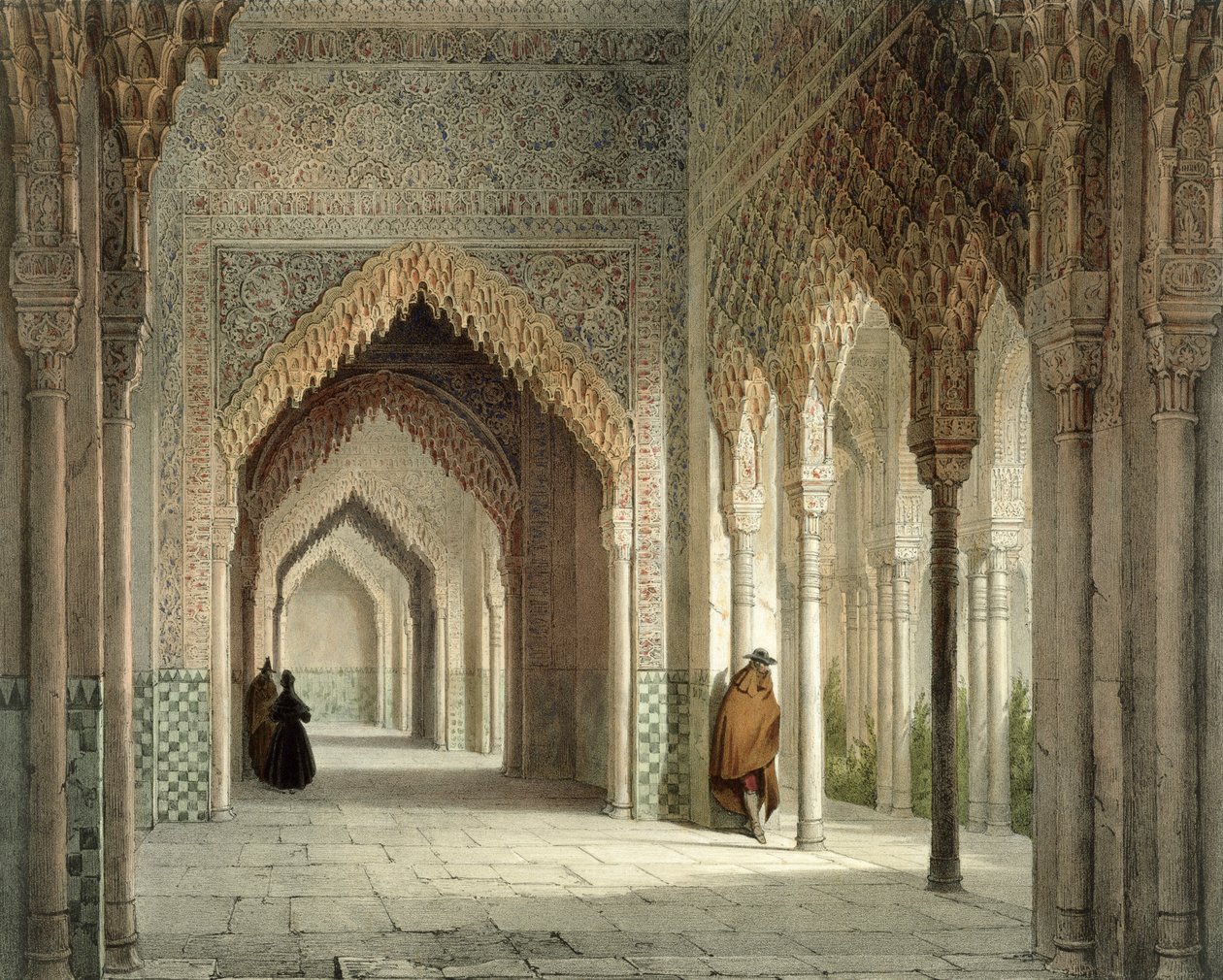 قاعة محكمة الحمراء ، غرناطة ، 1853 بواسطة ليون أوغست أسلينو