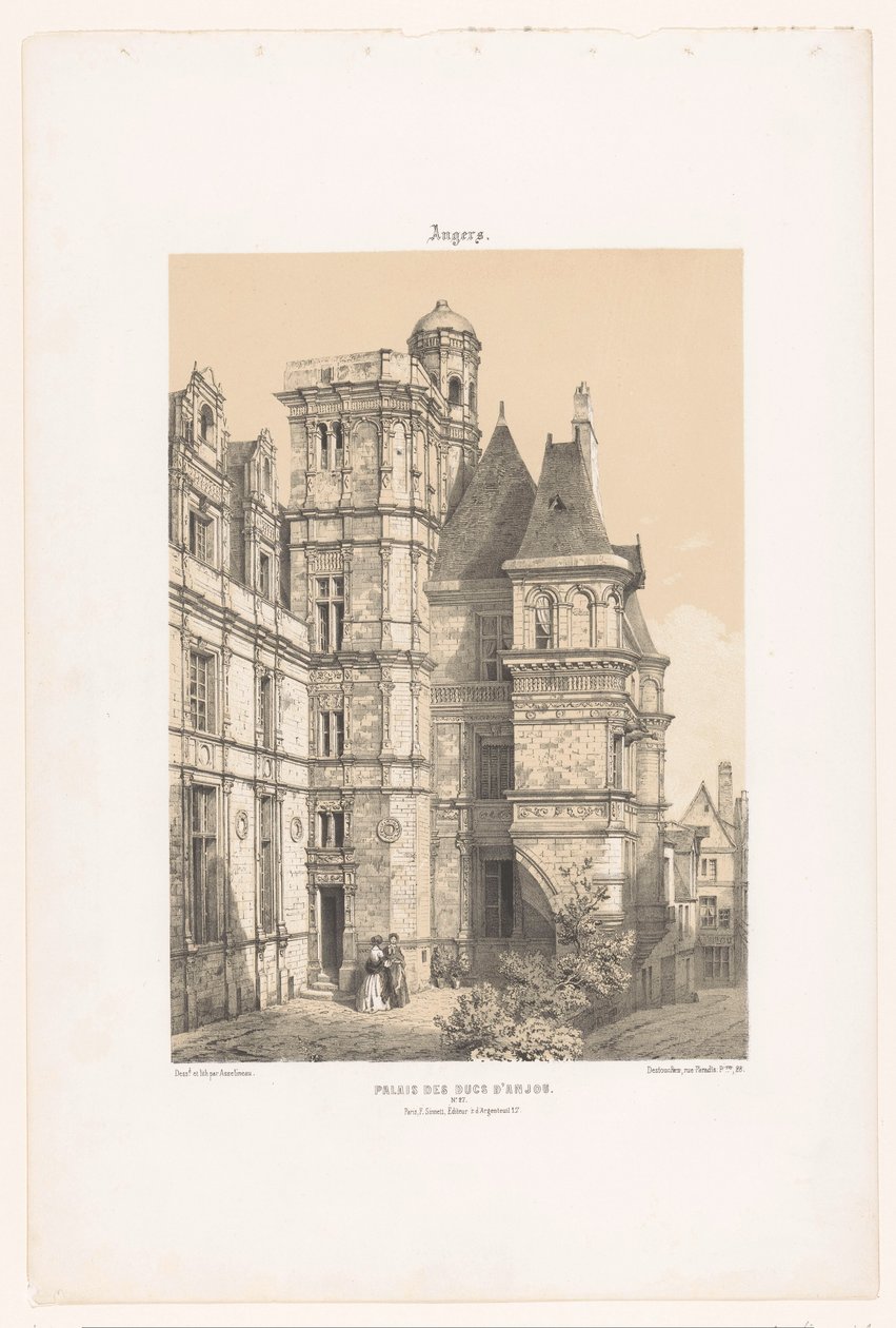 منظر لجزء من قلعة أنجيه أنجيه. Palais des ducs d