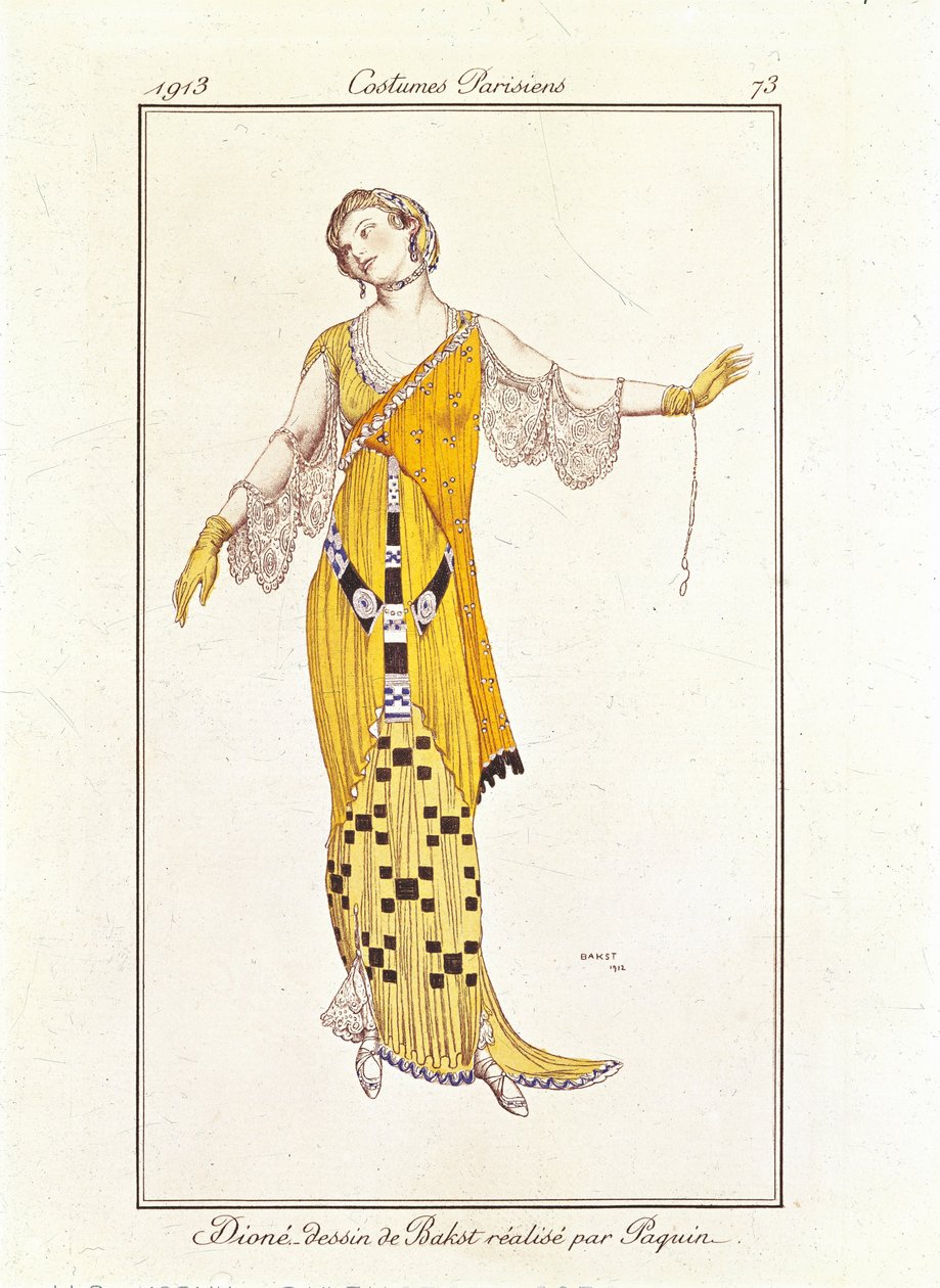 3285642 Dioné ، رسم باكست بواسطة Jeanne Paquin. ازياء باريسية رقم 73 بواسطة ليون باكست