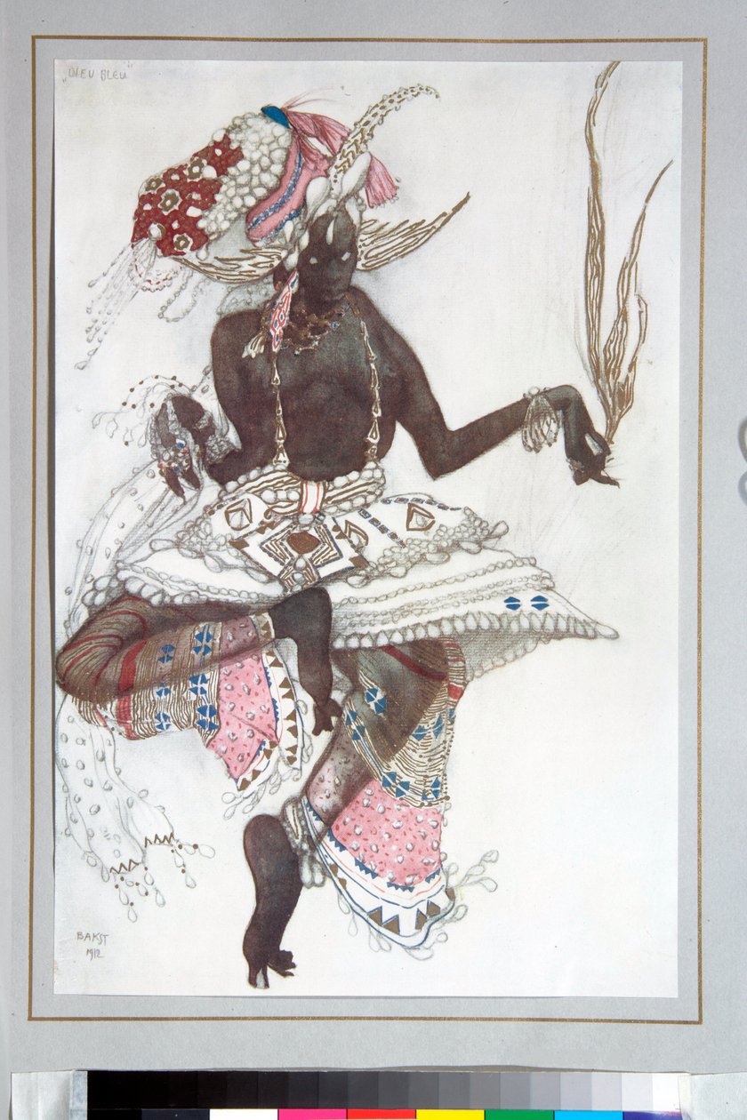 باليه روسيات - زي صممه ليون باكست (1866-1924) لباليه "The Blue God" من ميشيل فوكين بواسطة ليون باكست