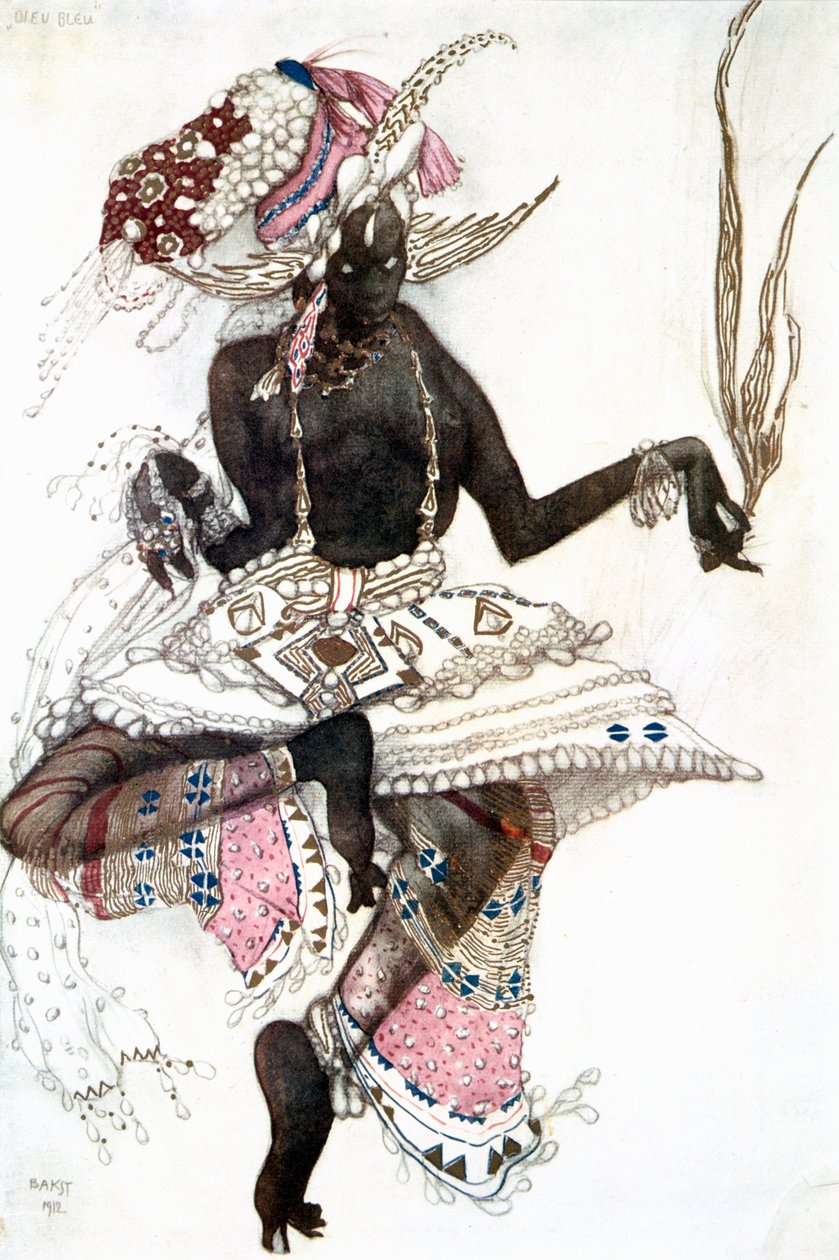 تصميم زي Bayadere لـ Le Dieu Bleu The Blue God ، 1911 بواسطة ليون باكست