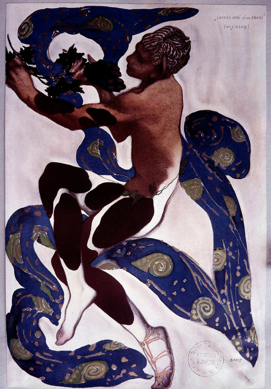 تصميم رقصة "عصر الفون" لفاسلاف نيجينسكي (1889-1950) بعد "مقدمة إلى عصر الفون" لكلود ديبوسي (1862-1918) بواسطة ليون باكست