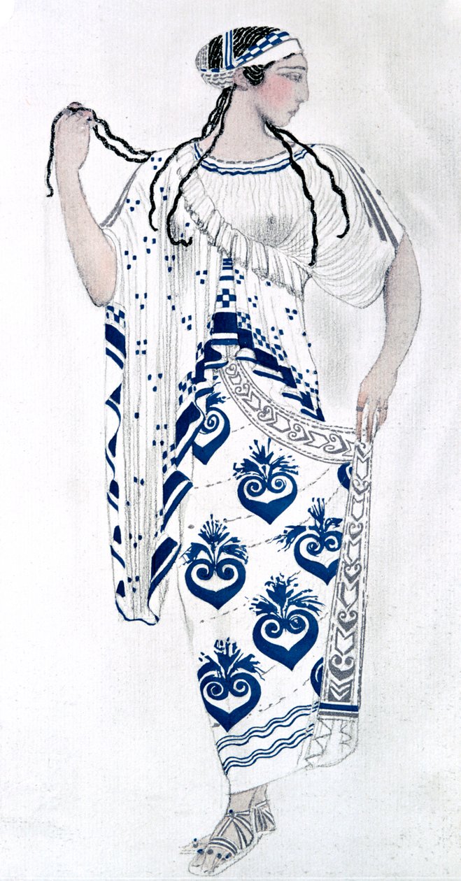 تصميم الأزياء لإيدا روبنشتاين مثل هيلين في الباليه هيلين سبارتا ، 1912 بواسطة ليون باكست