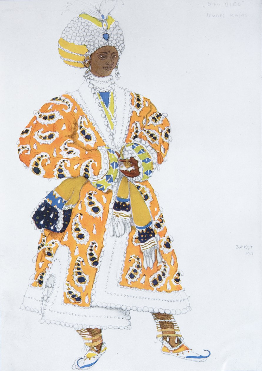 تصميم الأزياء لـ Vaslav Nijinsky in the Ballet Blue God بقلم R.Hahn ، 1912 بواسطة ليون باكست