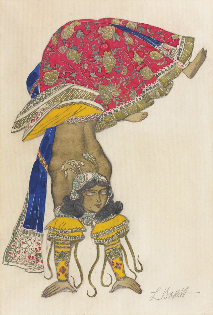 تصميم الأزياء لإله الباليه الأزرق من قبل R.Hahn ، 1912 بواسطة ليون باكست