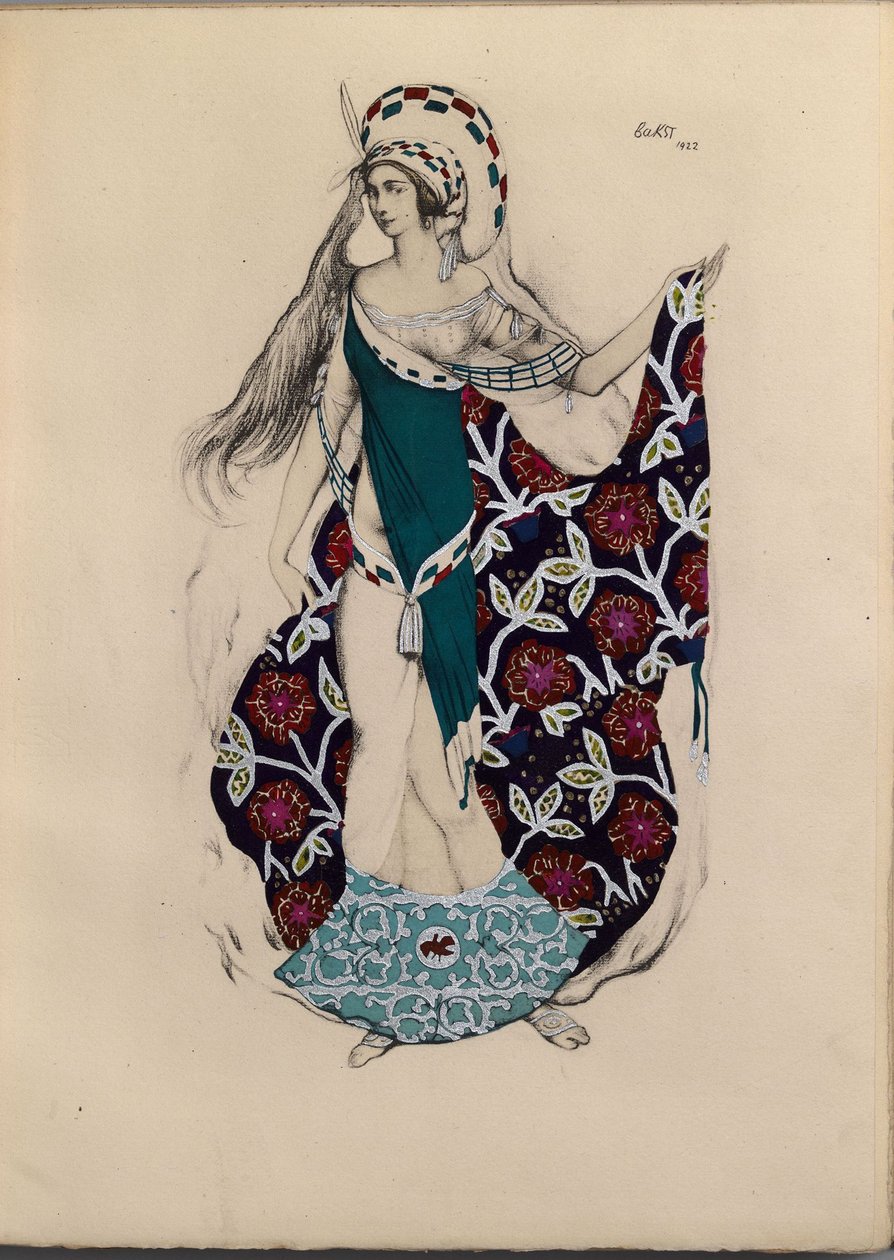 تصميم زي الباليه أرتميس المضطرب من بول باراي ، 1922 بواسطة ليون باكست