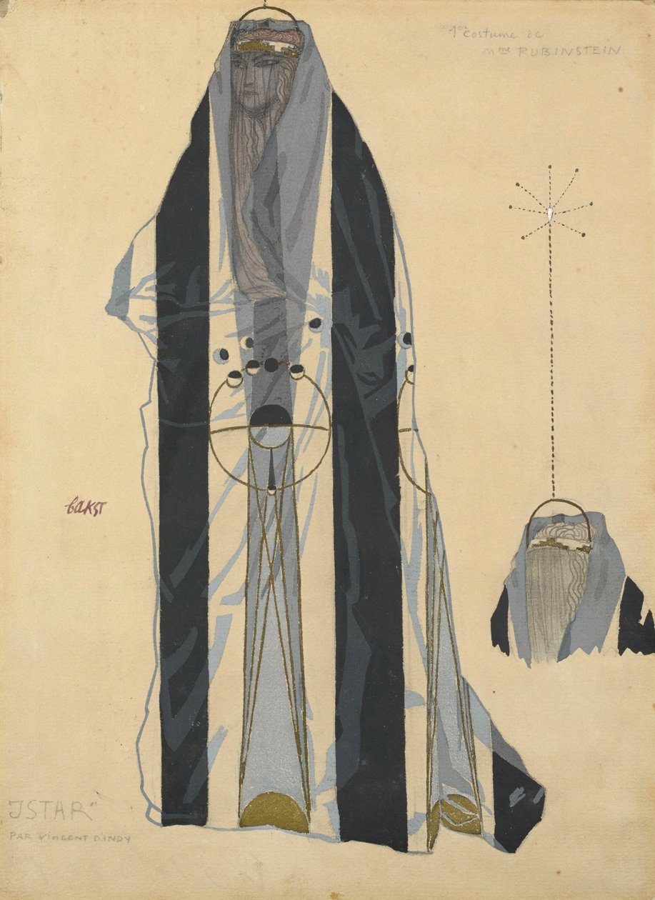 تصميم أزياء رقص الباليه إستار من قبل بوهوسلاف مارتينو ، ج. 1922. بواسطة ليون باكست
