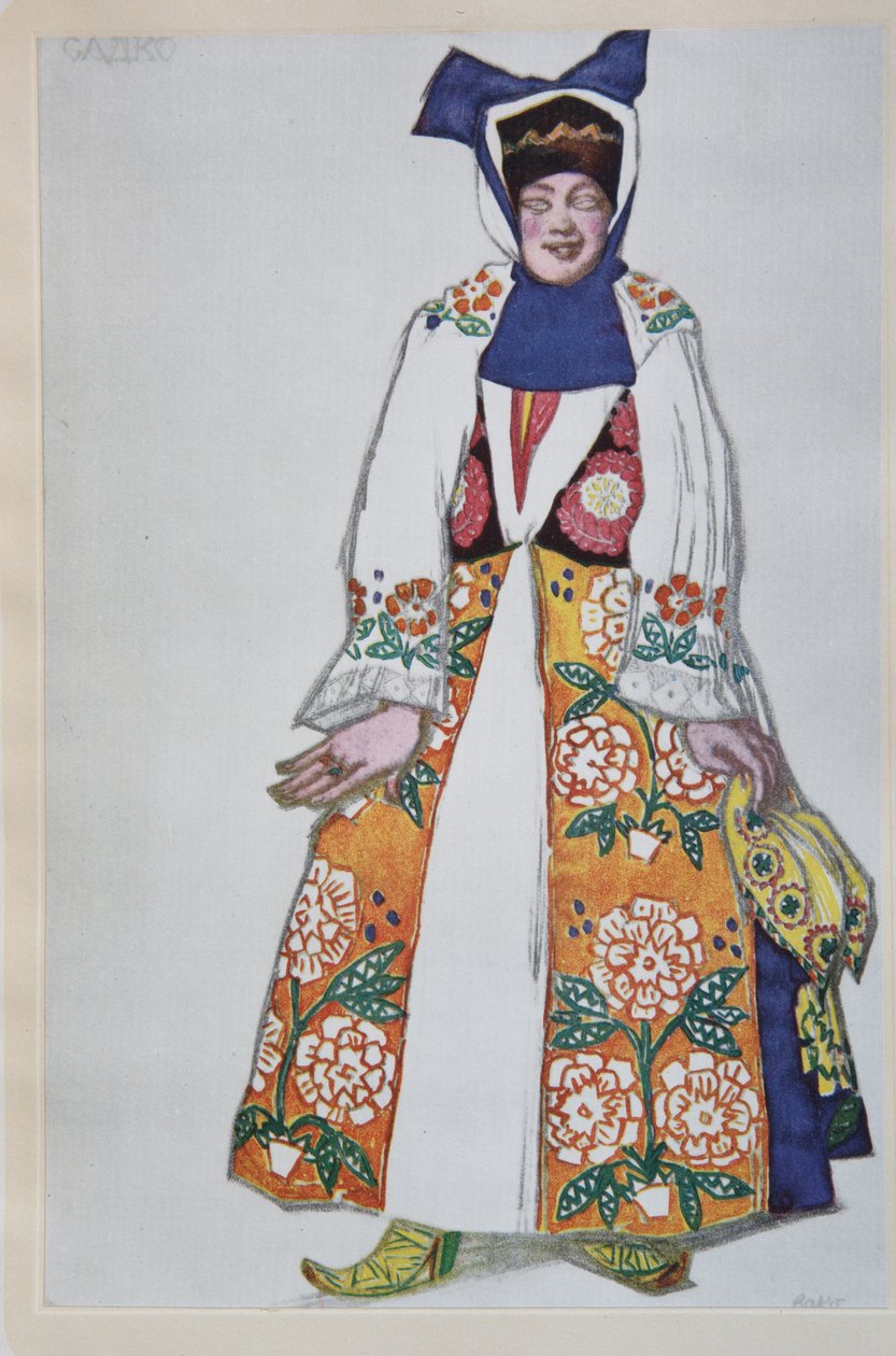 تصميم أزياء للأوبرا Sadko من قبل N.Rimsky-Korsakov 1917 بواسطة ليون باكست